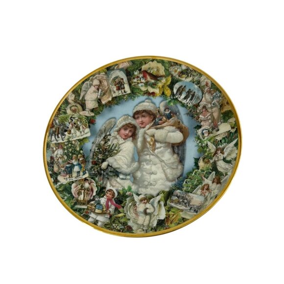Christmas Angels Vtg Porcelain Plate Victorian Christmas Memories John Grossman - Picture 12 of 12